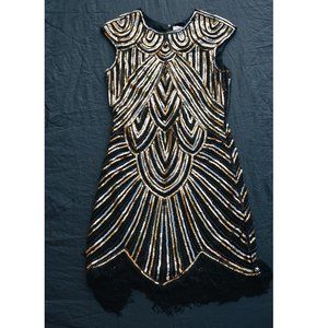 Women's Flapper Dresses 1920s Beaded Fringed Classic Gatsby
